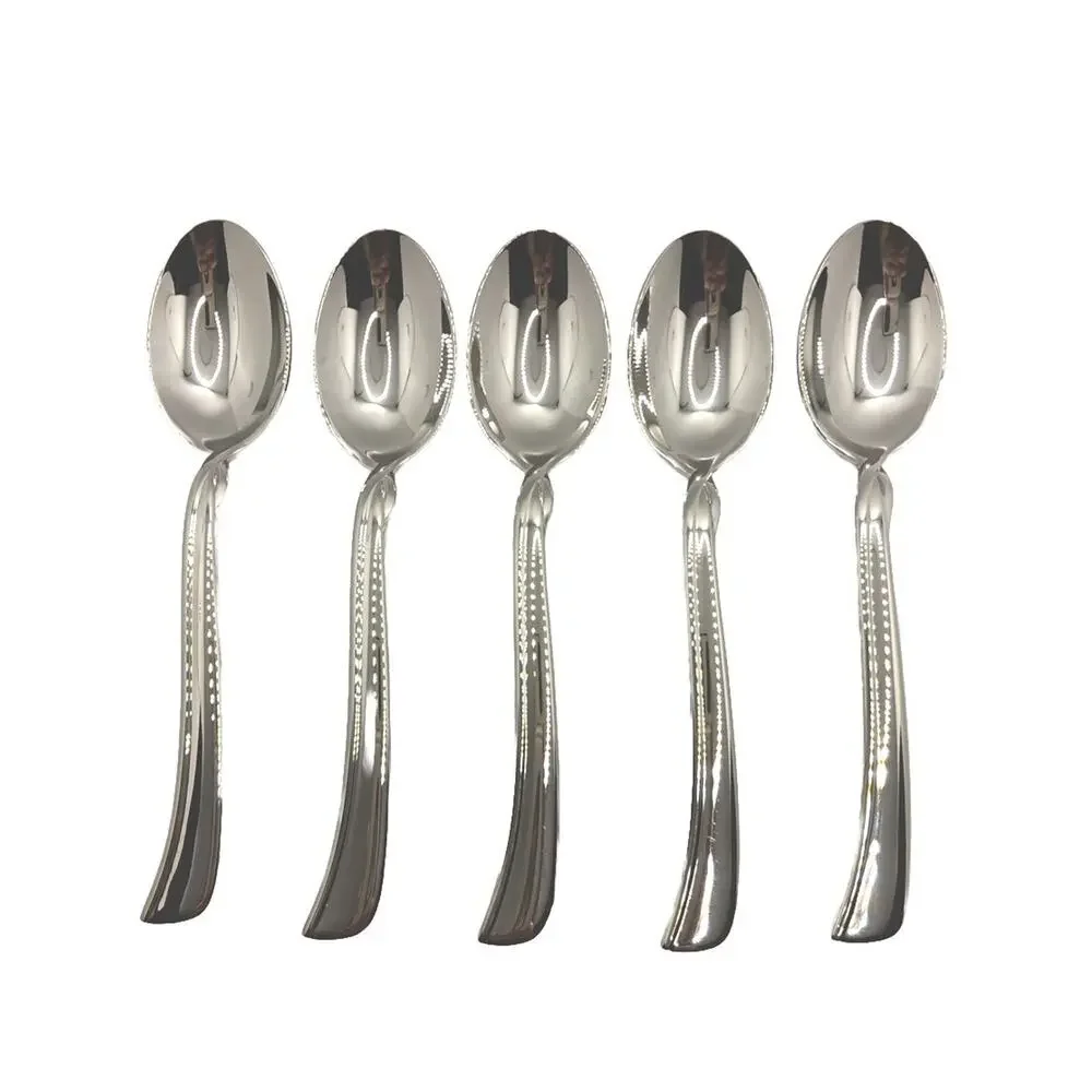 Lenox Simply Fine Twist 5 Piece Teaspoon Set 18/10 Stainless Glossy Vietnam NOS